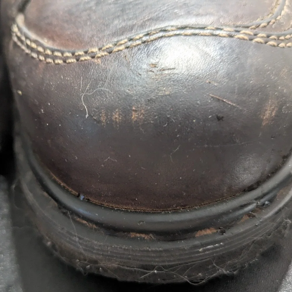Rare Dr. Martens 9246 Brown Leather Chunky VTG Boots Transitional MIE Sole USM13